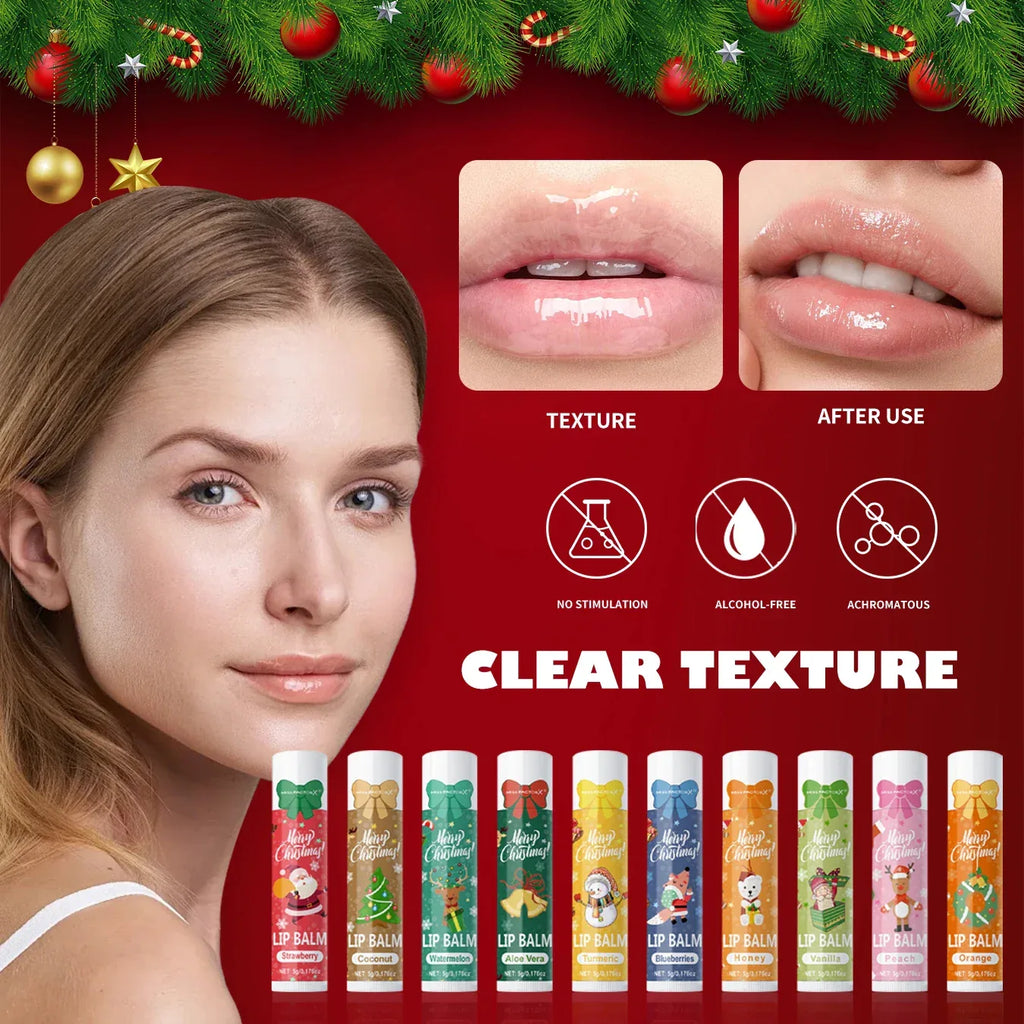 Christmas gift box, lip balm 30PCS/box lip balm set, durable moisturizer, Christmas gift, women's gift, party gift.