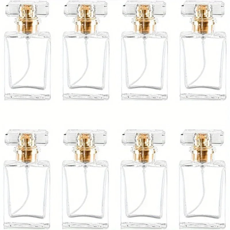 8pcs 30ml Glass Perfume Bottles Empty Refillable Clear Travel Perfume Spray Atomizer Bottle Perfume Bottle Atomizer Container - My Vixen Vault
