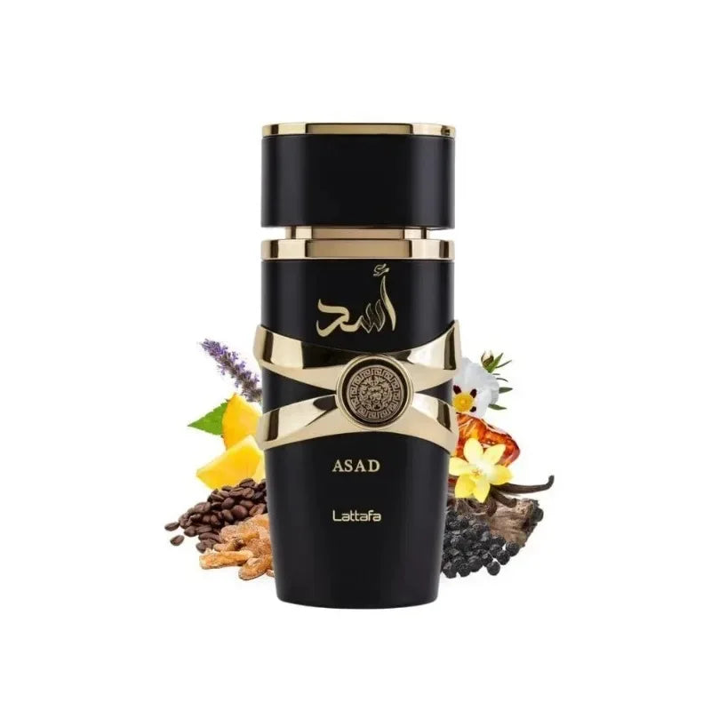 Lattafa Perfumes Black Edition Asad For Unisex Eau De Perfume Spray, 3.4 Ounce Long-Lasting Floral Scent Best Gift.