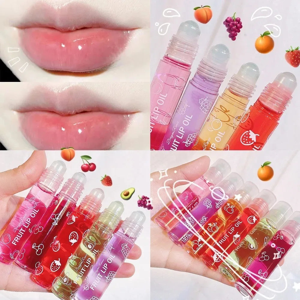 Hydrating Lip Oil Roller Gloss Moisturizing Nourishing Lip Balm Transparent Colorless Fruit Avocado Lip Care - Beauty Collection Studio