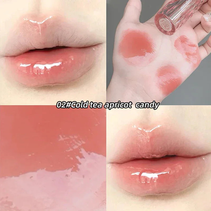 Crystal translucent lip glaze moisturizing water is not easy to fade natural color mouth red lip glaze - My Vixen Vault