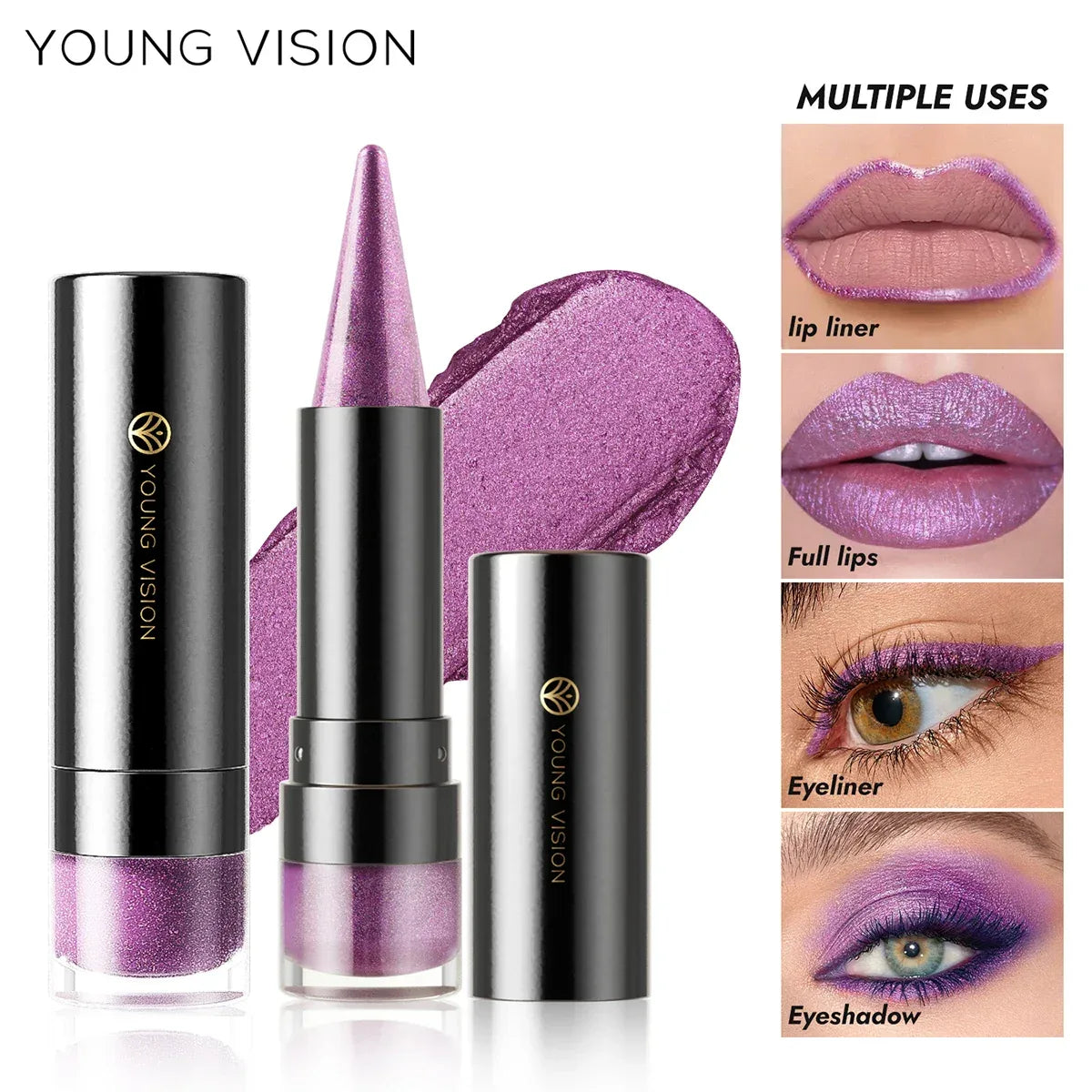 YOUNG VISION Six-Shade Matte Pearl Shimmer Dual-Effect Lipstick Waterproof, Non-Transfer Lipstick Cosmetics - My Vixen Vault