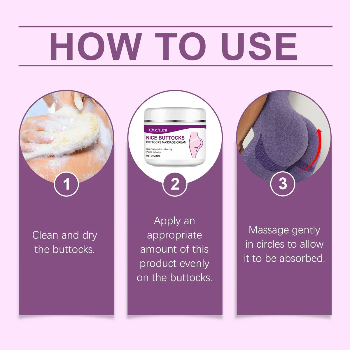 OCEAURA Hip Tighten Cream Firm Skin Enhance Elasticity Improve Roughness Lift Epidermis Shaping Relieve Dryness Hip Sooth Cream - My Vixen Vault