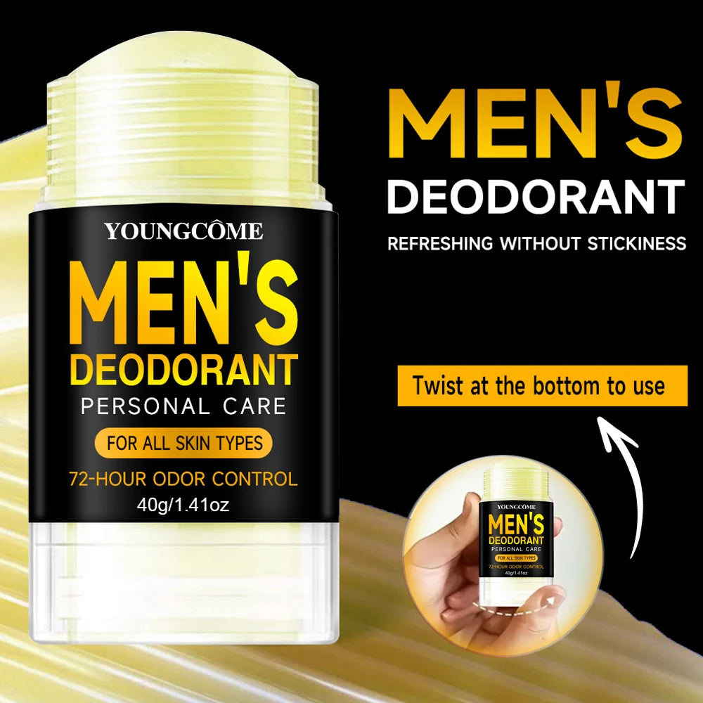 Men Sandalwood Deodorant Stick Anti Sweating Keep Drying Lasting Fragrance Remove Armpit Odor Underarm Refresh Sticks Refresh - Beauty Collection Studio