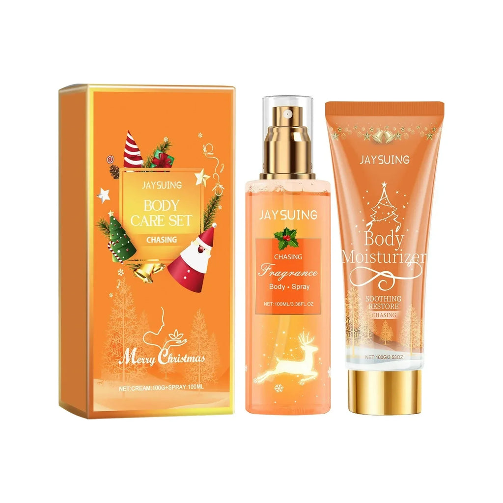 Christmas Anti-Dryness Fragrance Body Care Set Firms Skin Improves Elasticity Brightens Glow Body Mist Long-Lasting Fragrance.