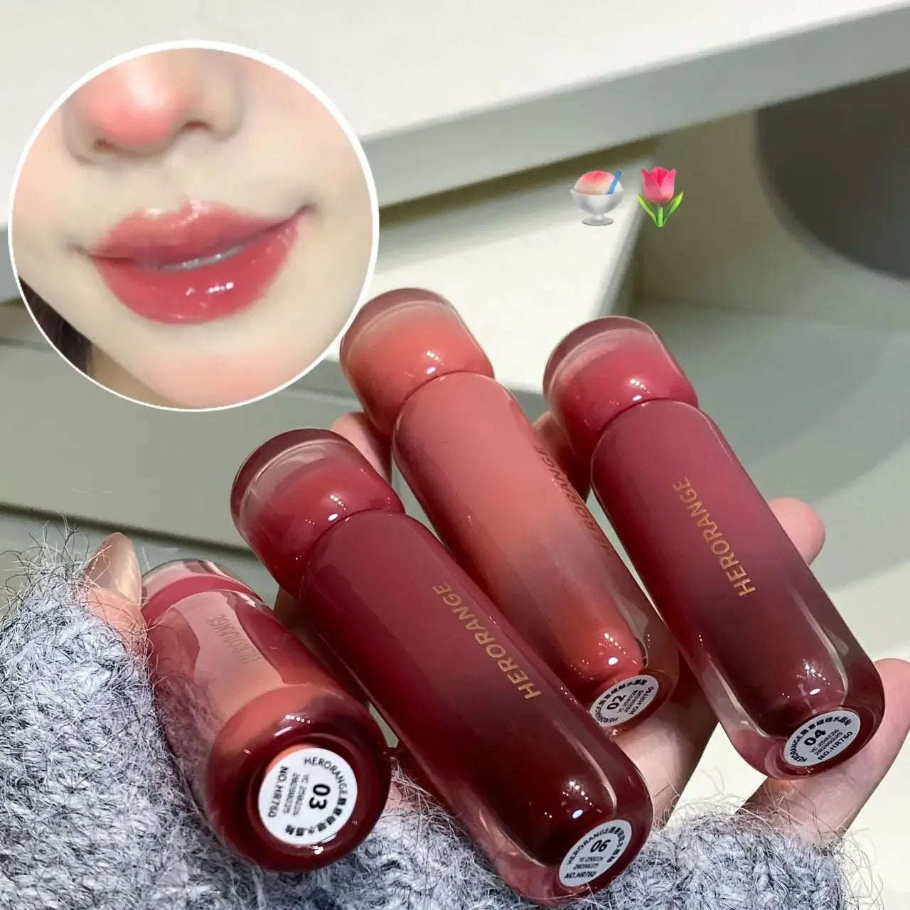 Smoked Grape Purple Red Lip Glaze Mirror Water Lip Gloss Moisturizing Liquid Lipstick Clear Tint Makeup Korean Women Cosmetics - My Vixen Vault