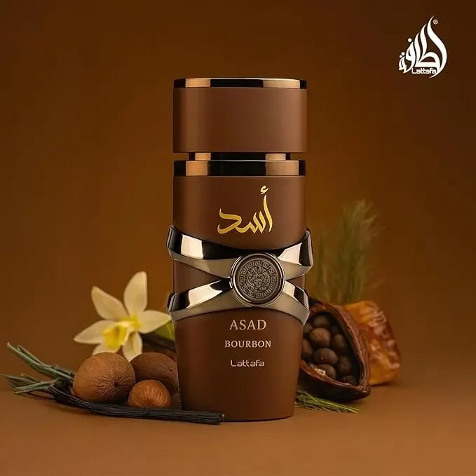 Lattafa Asad Bourbon Eau De Parfum Spray Pheromone fragrance Arabian women's perfume Pheromone cologne for man Birthday present Beauty Collection Studio