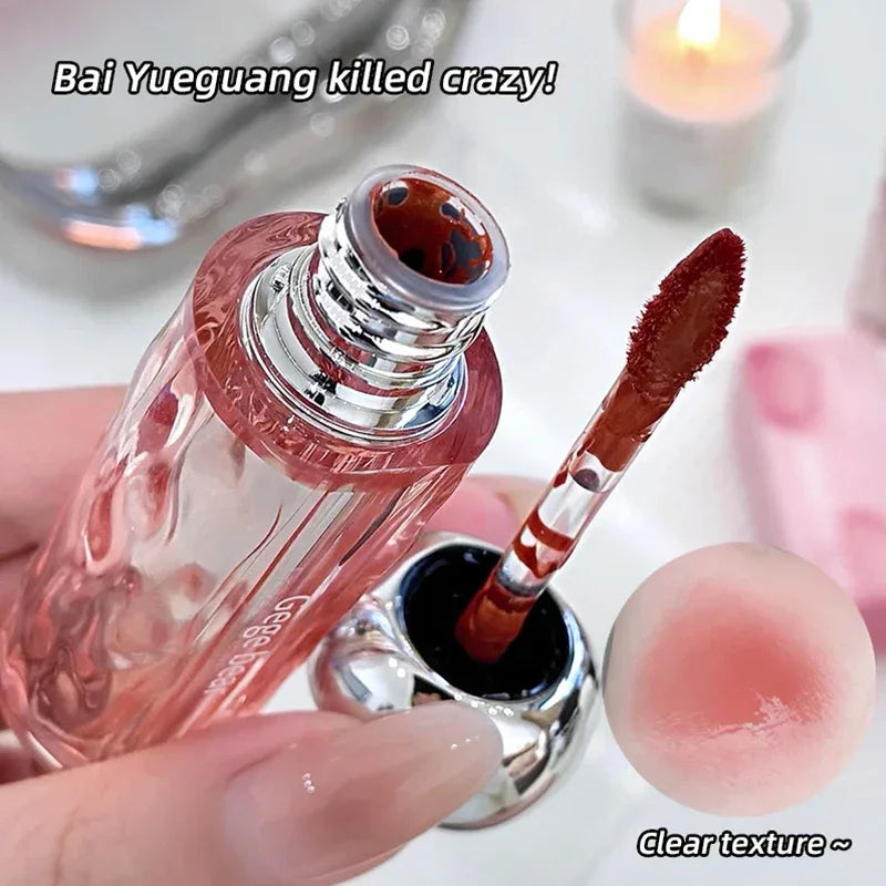 Crystal translucent lip glaze moisturizing water is not easy to fade natural color mouth red lip glaze - My Vixen Vault