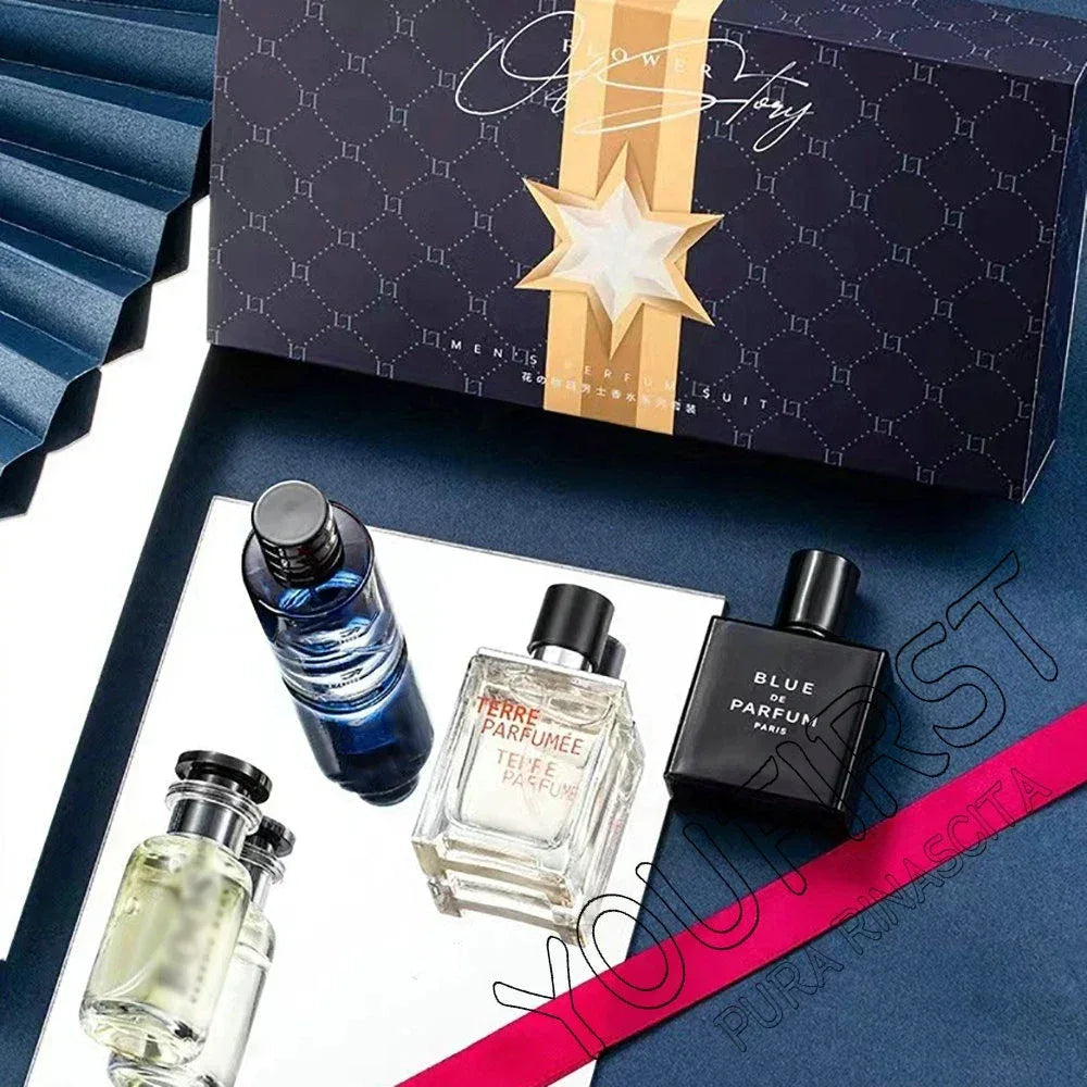 Luxury Brand Perfume Men Cologne Parfums Homme Gift Box 4Pcs Set 100ml Perfumes Masculinos Natural Floral Fruity Scent SprayLuxu - My Vixen Vault