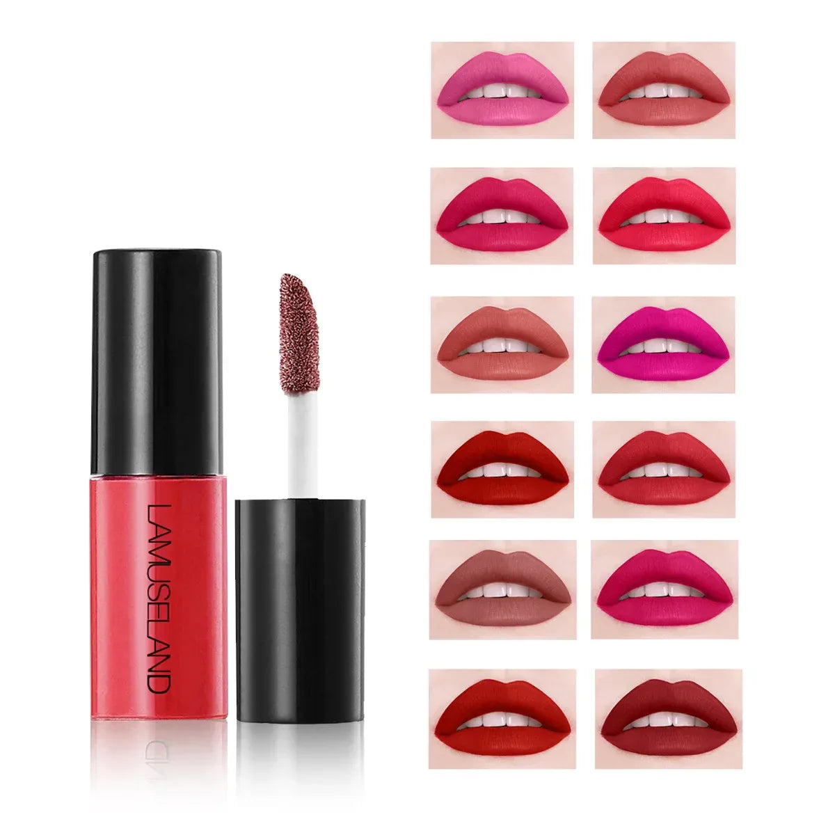 Mini 12 Colors Liquid Lip Gloss Waterproof Non-stick 24 Hours Long Lasting Velvet Matte Lipstick Lip Gloss Cosmetic Makeup Care - My Vixen Vault