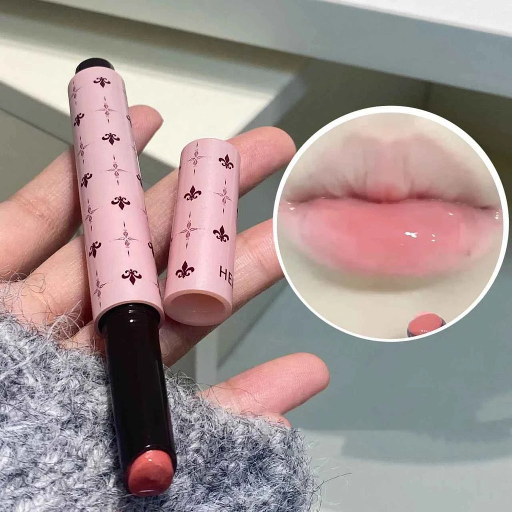 Mulberry Purple Shimmer Lip Jelly Pen Moisturizing Mirror Water Light Solid Lip Gloss Film-forming Non-Fading Gloss Lipstick.