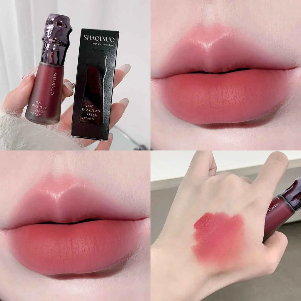 SHAQINUO Matte Velvet Autum&Winter Lip Mud Lip Cream Lip Clay Long-lasting Color Non-drying Lipstick