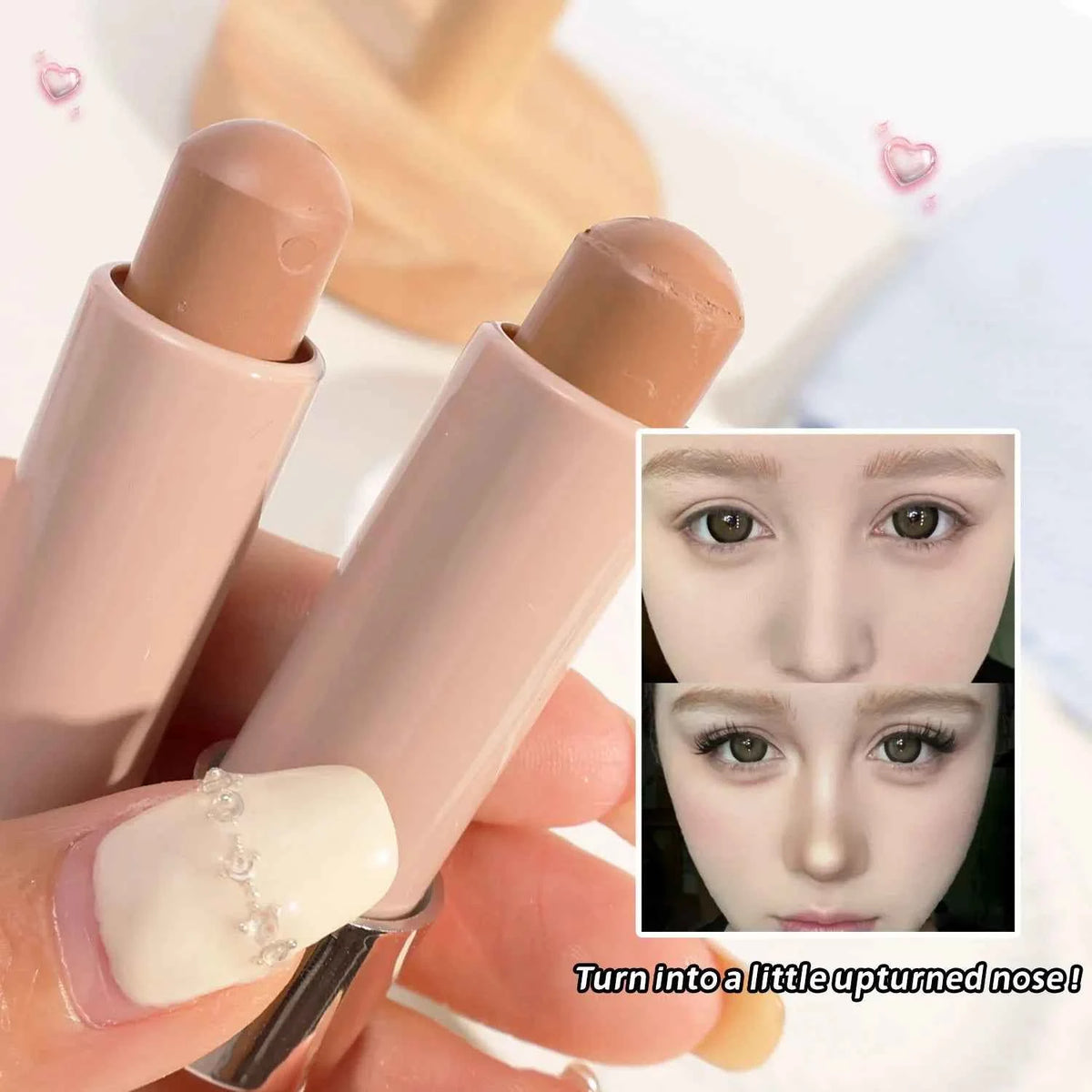 High-light Contour Shadow Stick Moisturizing Matte Concealer 3D Nose Shadow Waterproof Face Highlight Brighten Contour Makeup.