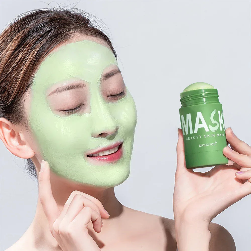 Face Clean Mask Green Tea Cleansing Stick Mask Shrink pores Deep Blackhead Remover facial Cleansing Moisturizing Mask 40g - My Vixen Vault