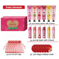 96pcs gift set hand cream and lip balm, with thank you card and organza bag, suitable for wedding, ladies party.