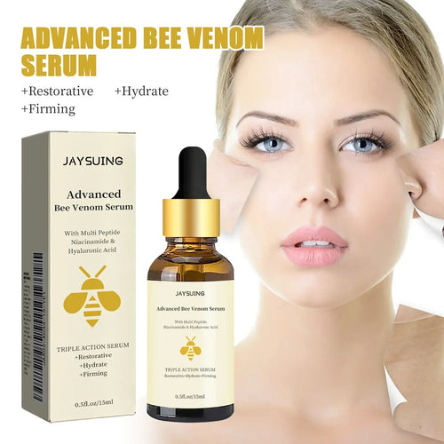 1/2/3pcs Bee Venom Facial Serum Face Essence Wrinkle Reduction Skin Tightening Natural Collagen Booster Hyaluronic Acid Essence - My Vixen Vault