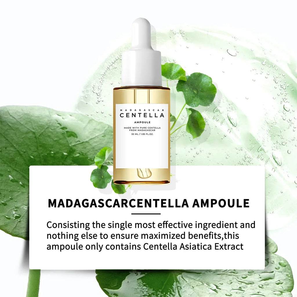 Madagascar Centella Asiatica Serum 55ml - Sensitive skin soothing formula with acne fighting，deep moisturizing benefits for face - My Vixen Vault