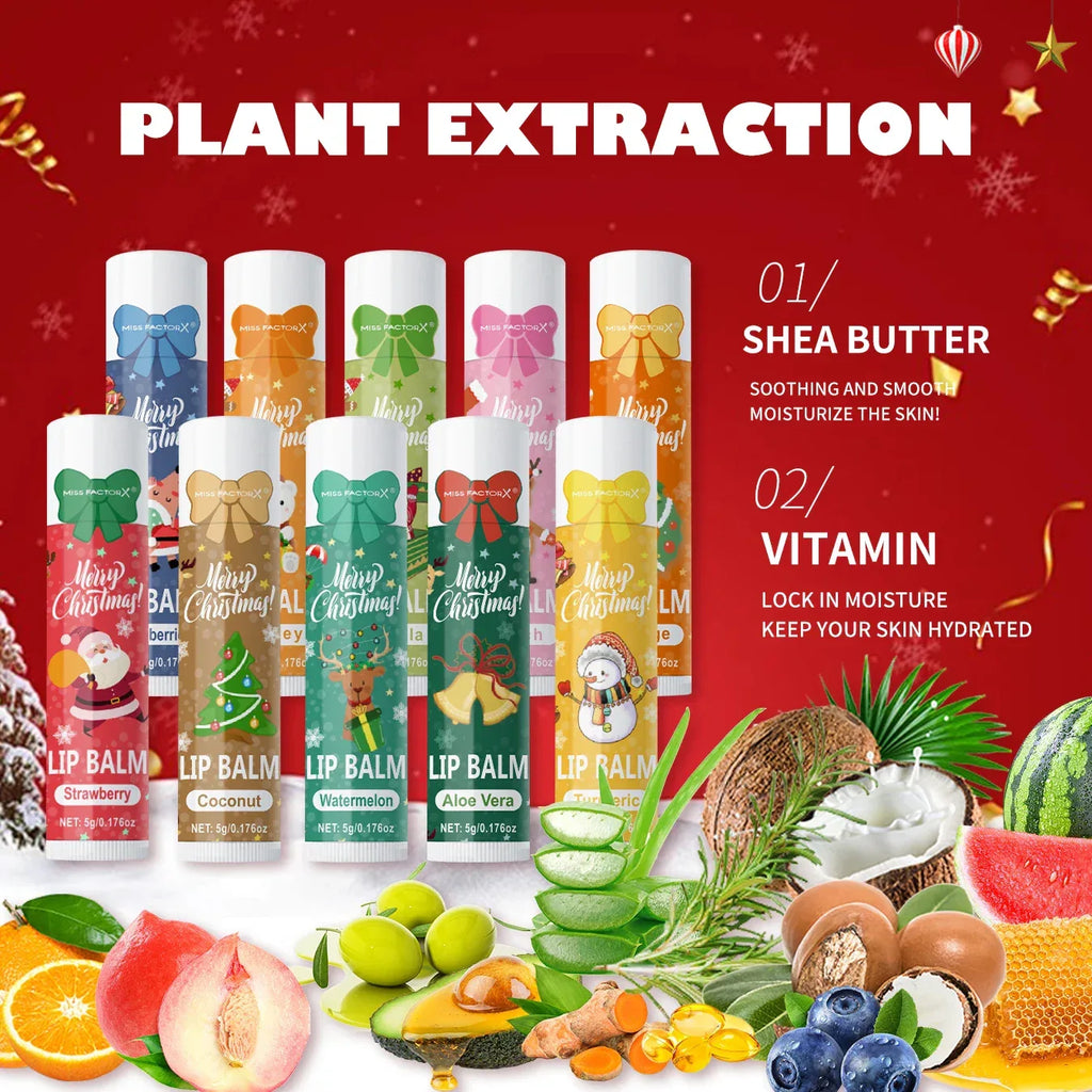 Christmas gift box, lip balm 30PCS/box lip balm set, durable moisturizer, Christmas gift, women's gift, party gift.