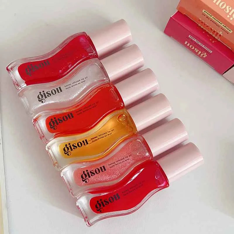 Gisou Lip Oil Hydrating Transparent Lip Gloss Plumping Moisturizing Without Drying Out Exfoliating Serum Lip Care Cosmetic.