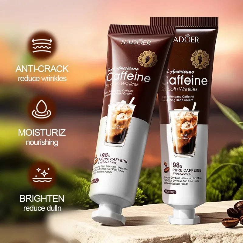 Ice American Coffee Hand Cream Set Deeply moisturizes and protects hands during the autumn and winter seasons..