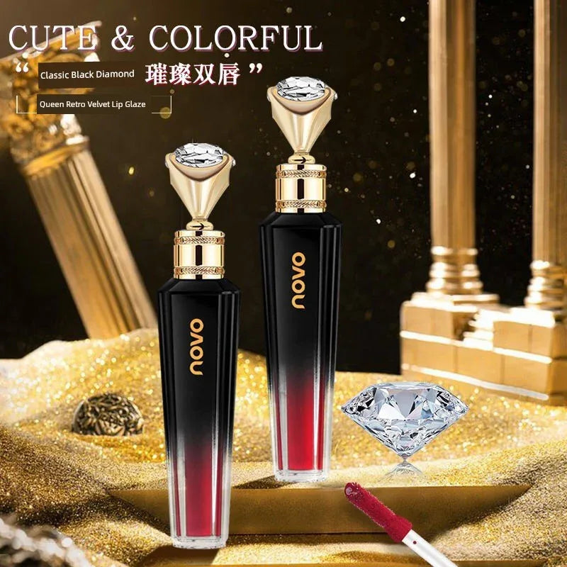 Novo Official Flagship Store Vintage Velvet Lip Lacquer Matte Finish Lipstick Lip Gloss Long-Lasting White No Stain on Cup Women - My Vixen Vault