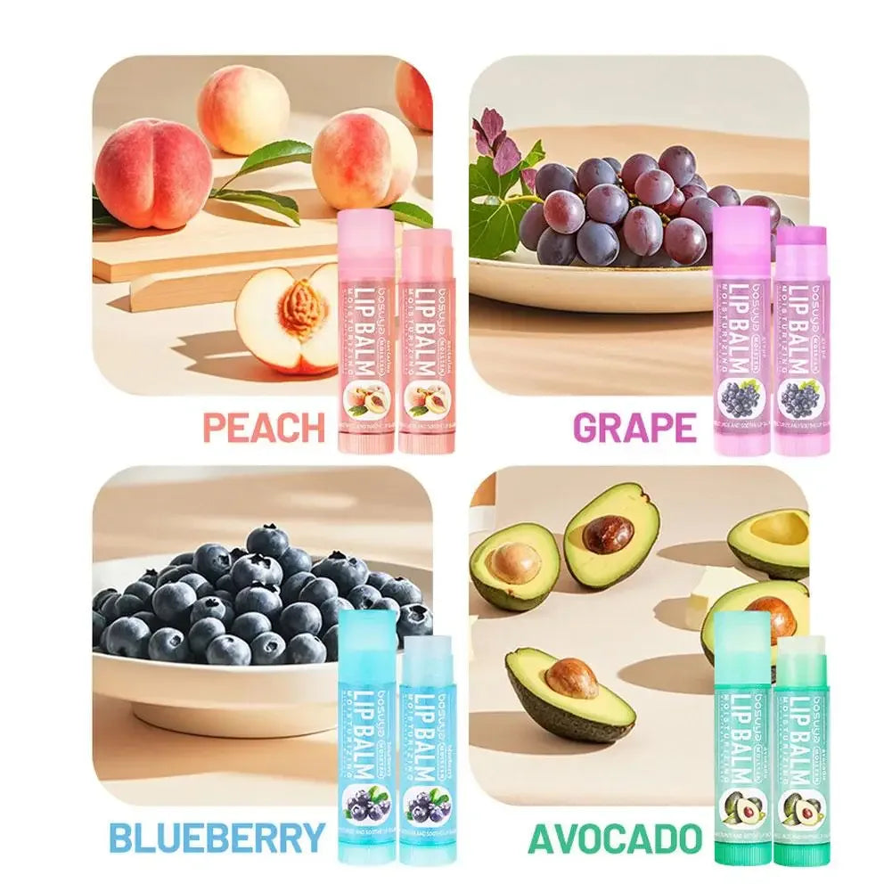 6/24pcs Assorted Fruit Flavor Lip Balm Set - Hydrating, Nourishing & Prevents Chapped Lips - Care for Dry Lips & Fine Lines.