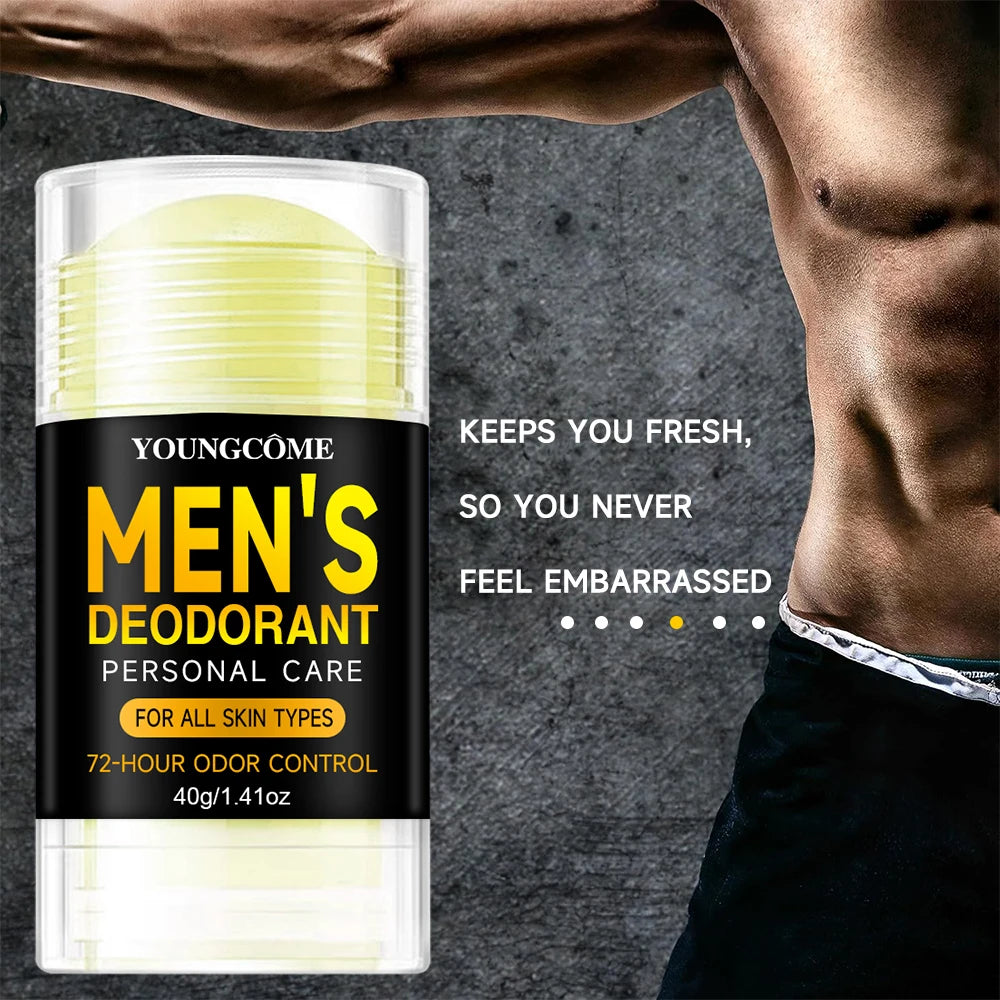 Men Sandalwood Deodorant Stick Anti Sweating Keep Drying Lasting Fragrance Remove Armpit Odor Underarm Refresh Sticks Refresh - Beauty Collection Studio