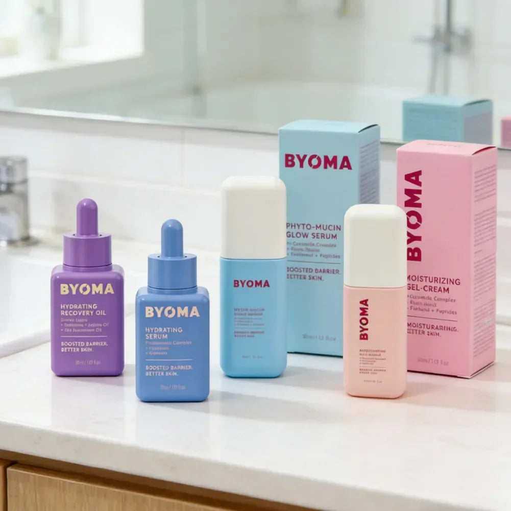 BYOMA Hydrating Face Oil Set Squalane Seabuckthorn Oil Essence Instant Radiant Glowy Skin Barrier Repair Nourishing Serum ...