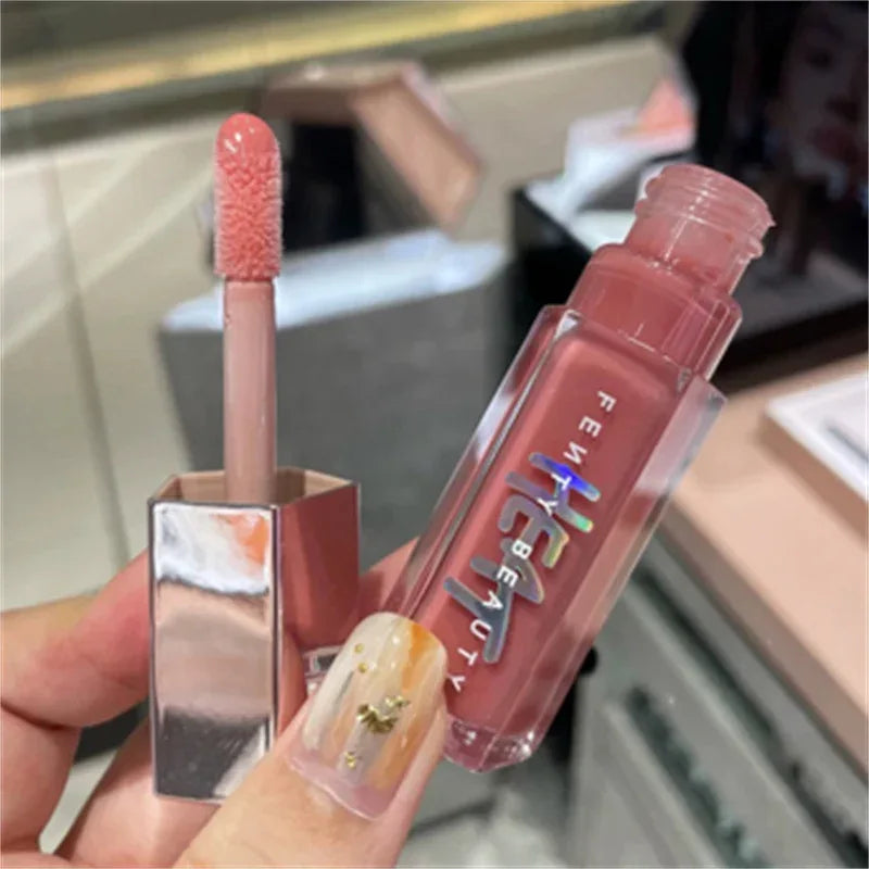 Fashion Fenty Beauty Lip Glaze Moisten Shine Glitter Lip Plumper Makeup For Beginner Liquid Lipstick Female Makeup Cosmetics - My Vixen Vault