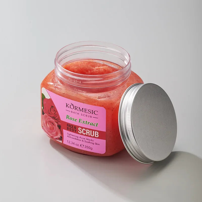 KORMESIC Turmeric Body Scrub Cream Facial Moisturizing Deep Cleansing Milk Rose Gentle Tender Face Exfoliation Skin Care Product - My Vixen Vault