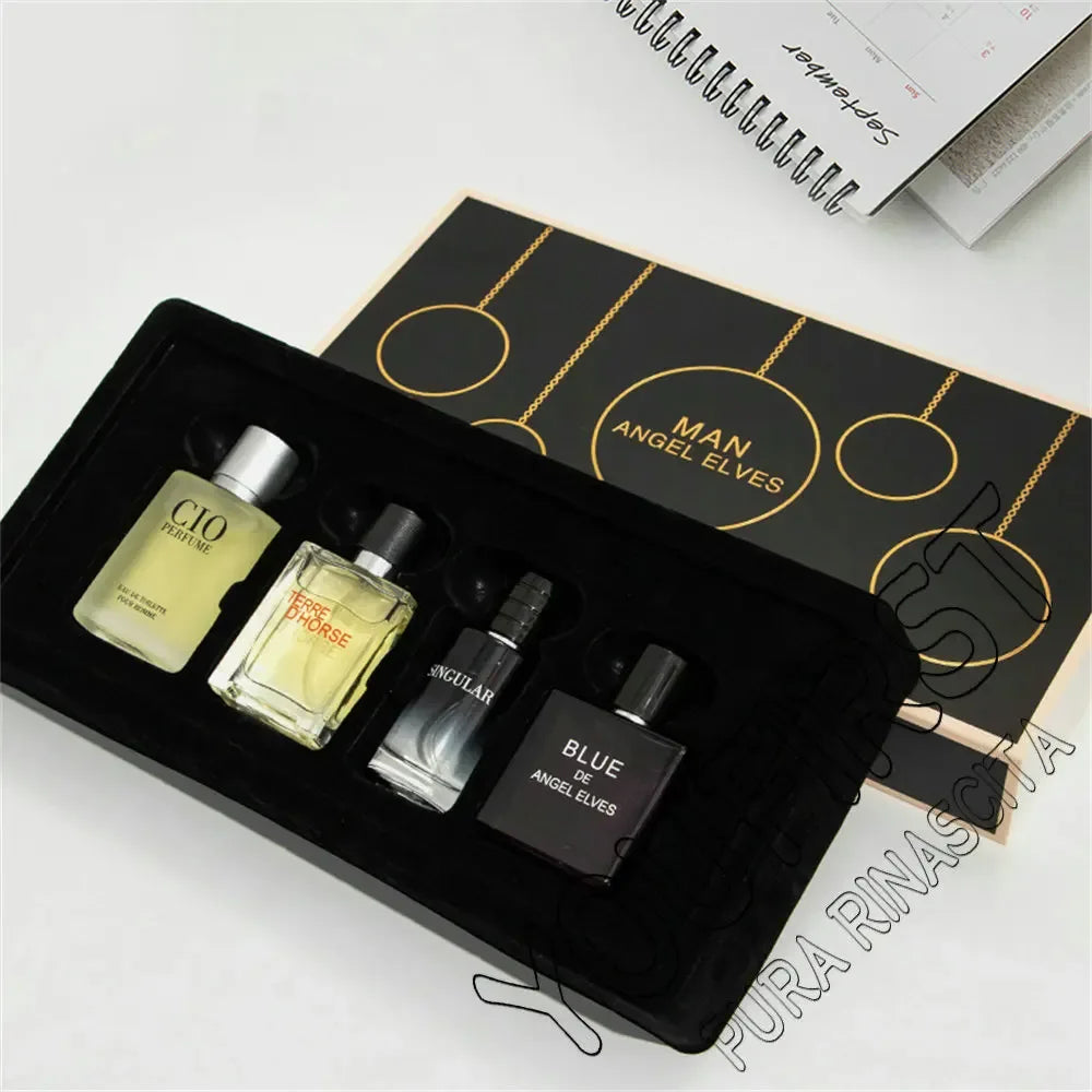 Luxury Brand Perfume Men Cologne Man Parfums Homme 120ml Hombre Perfumes Masculinos Gift Box 4Pcs Set Plant Floral Scent Spray - My Vixen Vault