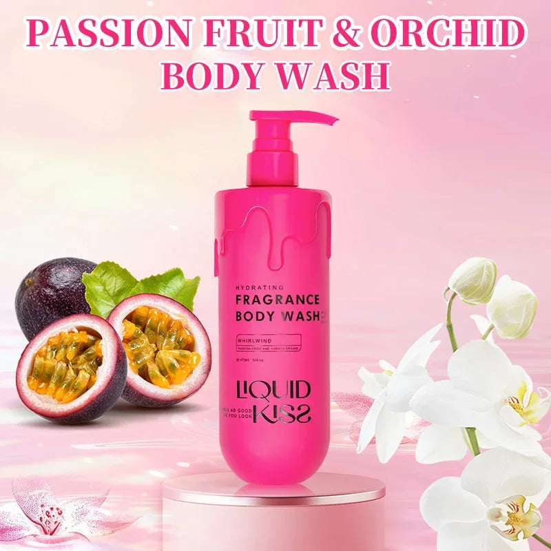 LIQUID KISS Body Wash for Women Oat Etract Moisturizing Shower Deep Moisture WHIRLWIND Fragrance Body Bath Shower Gels 473 Ml - My Vixen Vault