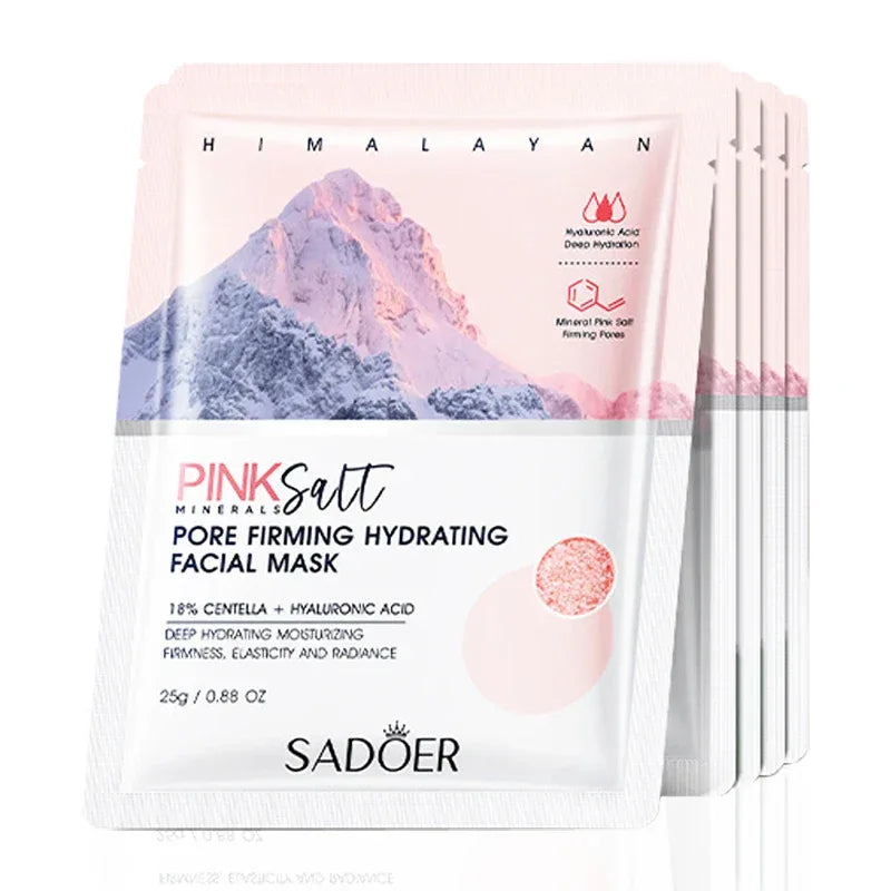 SADOER Pink Salt Face Mask Moisturizing Whitening Anti Wrinkles Anti-aging Facial Masks Sheet Masks Face Skin Care Products - My Vixen Vault