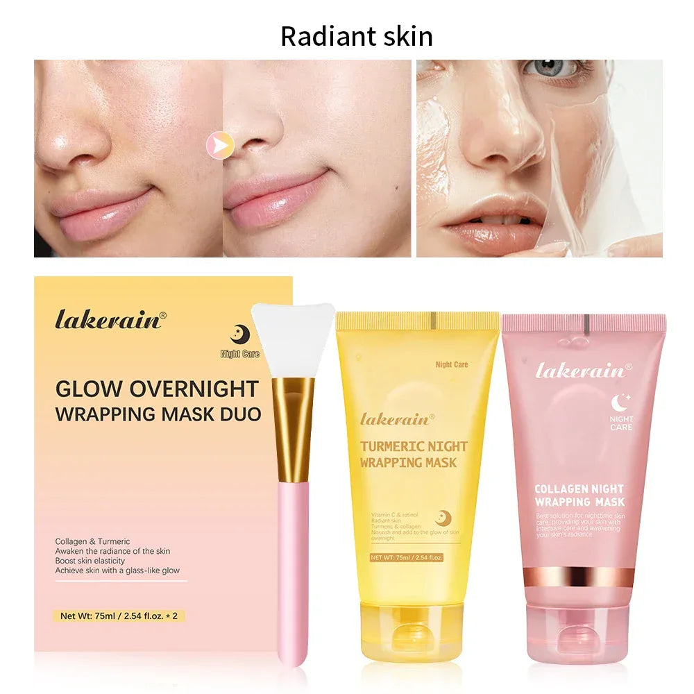 Korean Deep Collagen Mask Peel Off Mask Face Anti Wrinkle Lifting Skin Care Masks Bio Pack Night Wrapping Woman Overnight Skin - My Vixen Vault