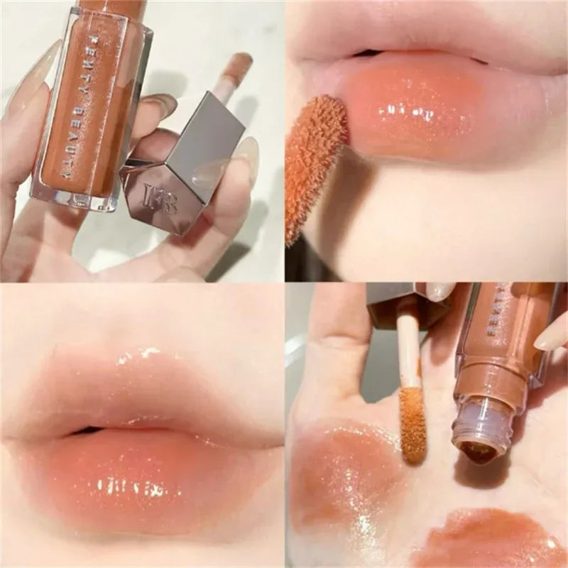 Fashion Fenty Beauty Lip Glaze Moisten Shine Glitter Lip Plumper Makeup For Beginner Liquid Lipstick Female Makeup Cosmetics - My Vixen Vault