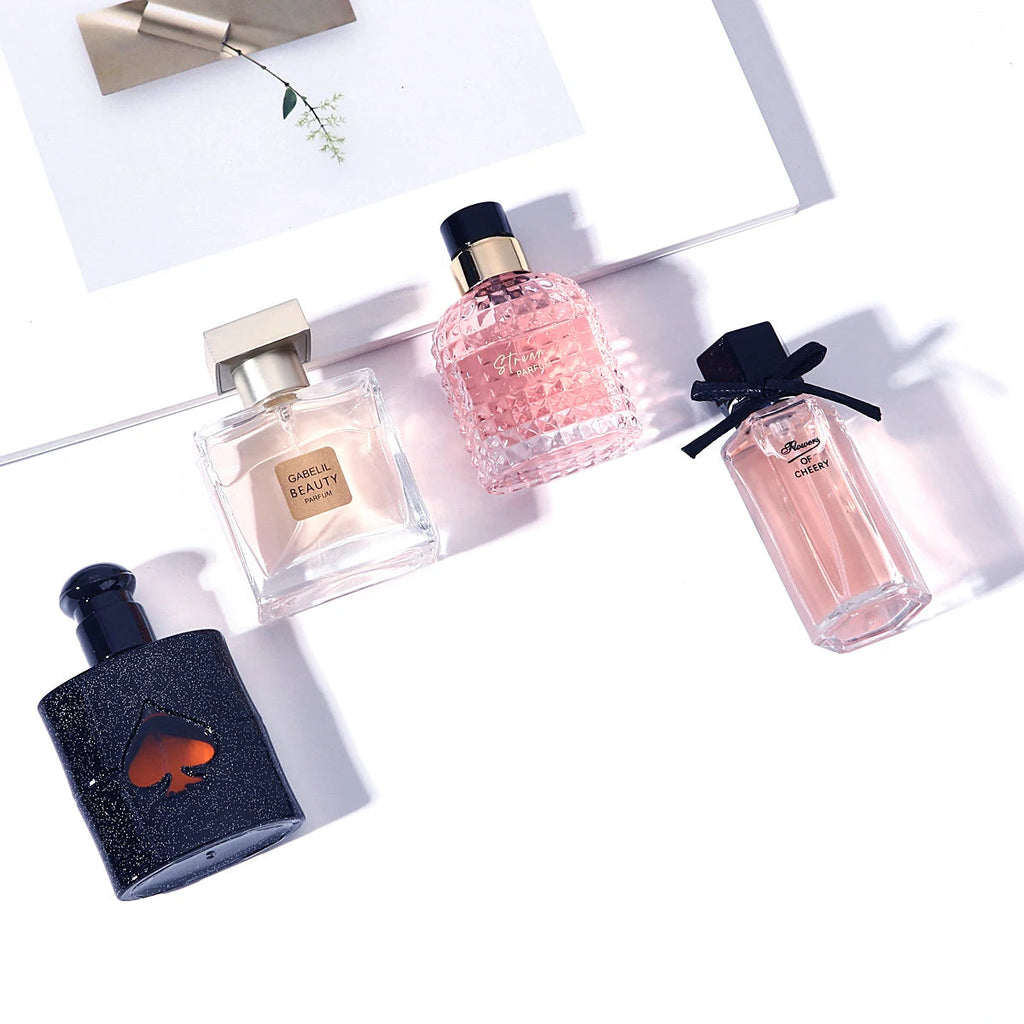 Gift Box Four Piece Set Women Perfume Spray 105ml Floral Scent Lasting Fragrance Pheromone Eau De Parfum Men Cologne Balminess Beauty Collection Studio