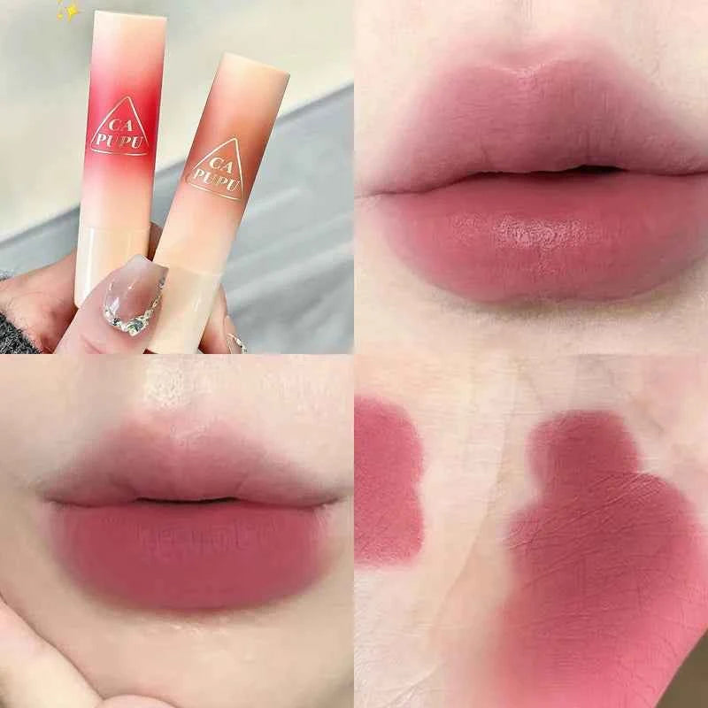 Nude Coffee Waterproof Velvet Lipstick Easy To Wear Long-lasting Lipstick Matte Lip Glaze Non-stick Cup Makeup Lip Tint Cosmetic.