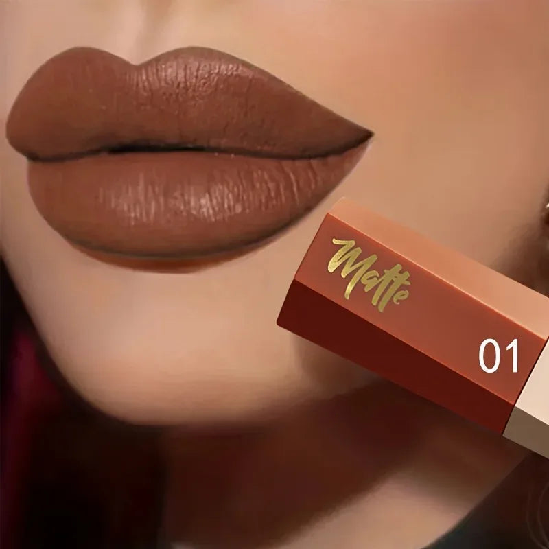 Waterproof Matte Velvet Lip Tint - Long-Lasting Nude Lip Glaze, Festive Exclusive, Valentine's Day Gift - My Vixen Vault