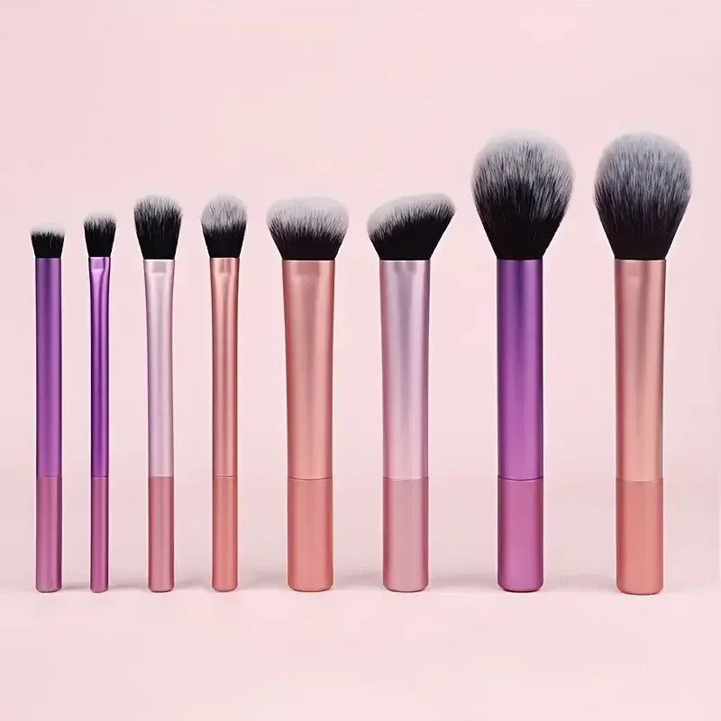 8pcs Makeup Brush Kit Soft Synthetic Hair Make Up Brushes Foundation Blush Eyeshadow Cosmetic Makeup Tools - My Vixen Vault