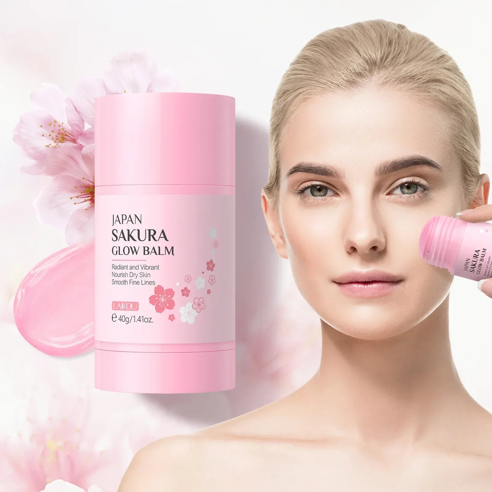Sakura Solid Face Mask Stick Deep Cleaning Green Tea Facial Mask Reduces Blackhead Pores Oil Control Moisturizing Mud Mask 40g - My Vixen Vault