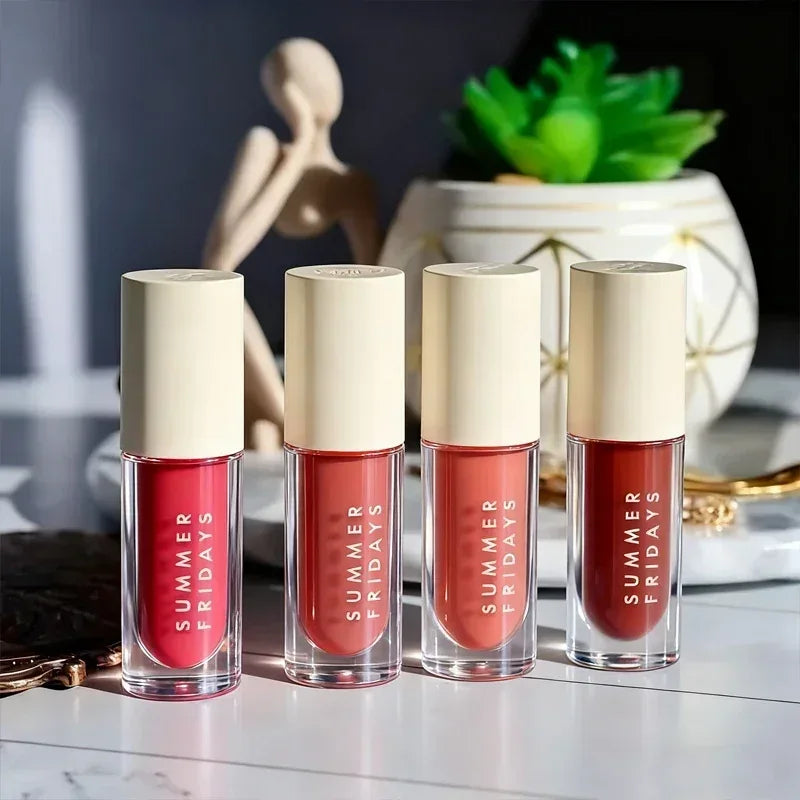 Summer Fridays Lip Balm Moisturizing Mirror Lip Gloss Lip Vanilla Pink Sugar Pink Guava Smell Lipstick Transparent Oil Makeup - My Vixen Vault
