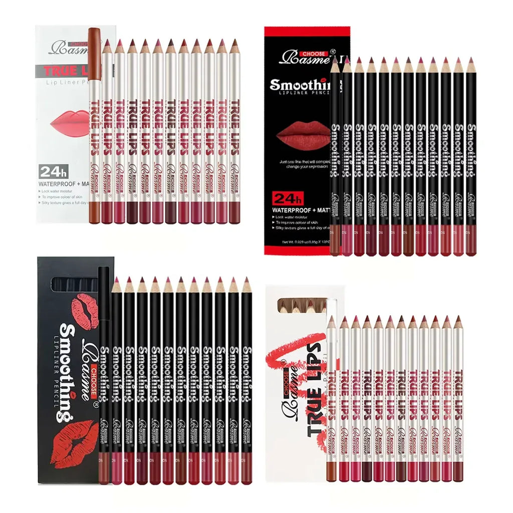 12 pcs Long-Lasting Lipstick Set with Professional Lip Liner Pencil and Matte Lip Gloss for Women Valentine's Day Gifts - My Vixen Vault