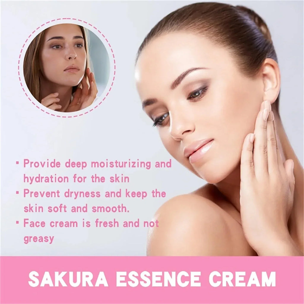 Japan Sakura Essence Cream, Sakura Tone Up Cream with Hyaluronic Acid, - My Vixen Vault