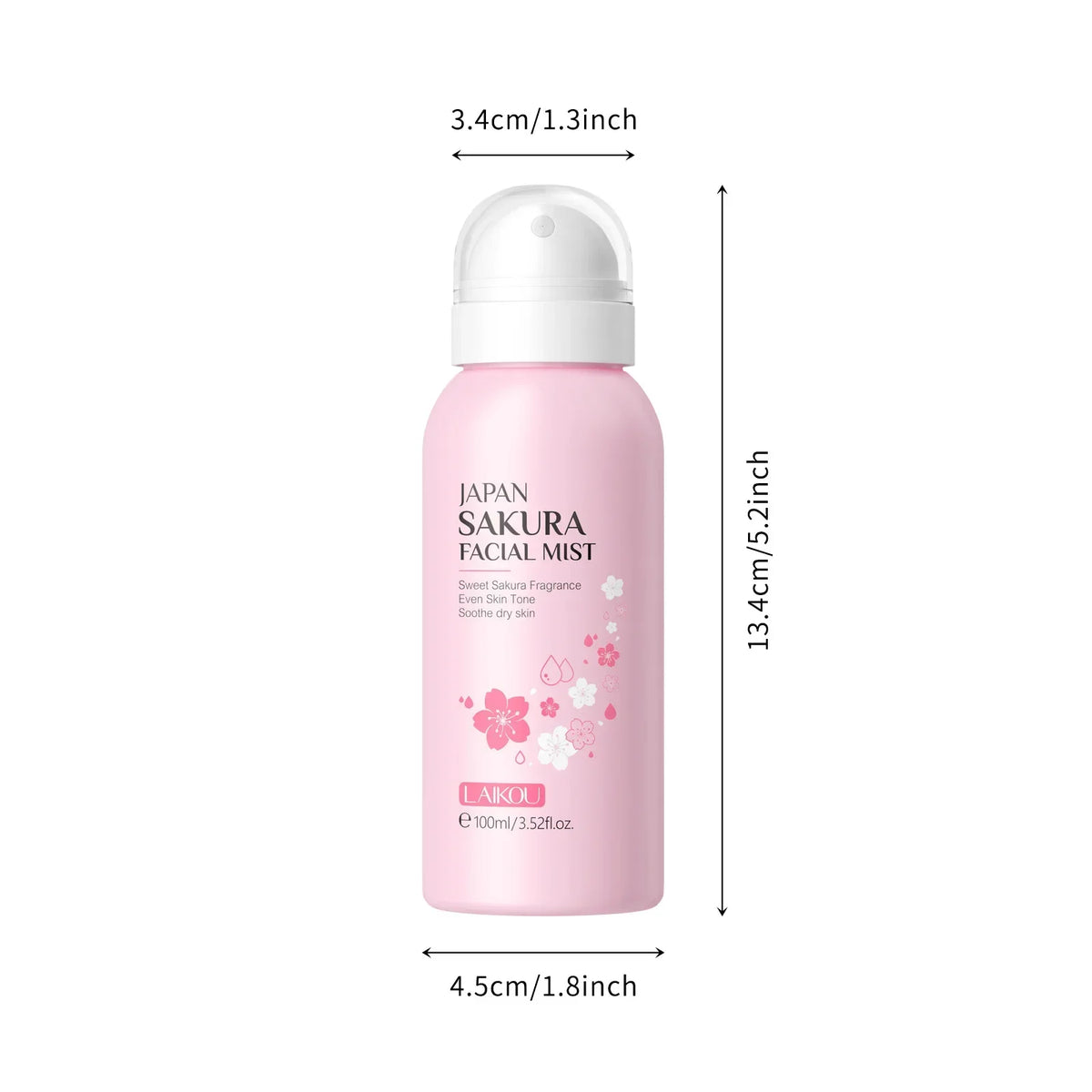 LAIKOU Sakura Toner Hydrating Moisturize Gentle Repair Brightening Skin Improve Glow Serum Toner Spray 100ml - Beauty Collection Studio
