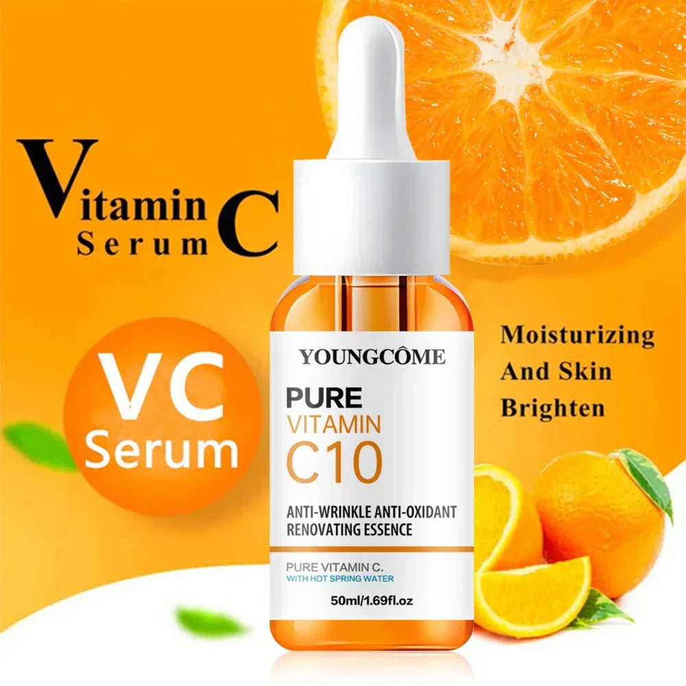 Vitamin C Facial Essence Hyaluronic Acid Dark Skin Brighten Serum Fade Fine Lines Moisturizing Repair Dull Serum Face Skin...
