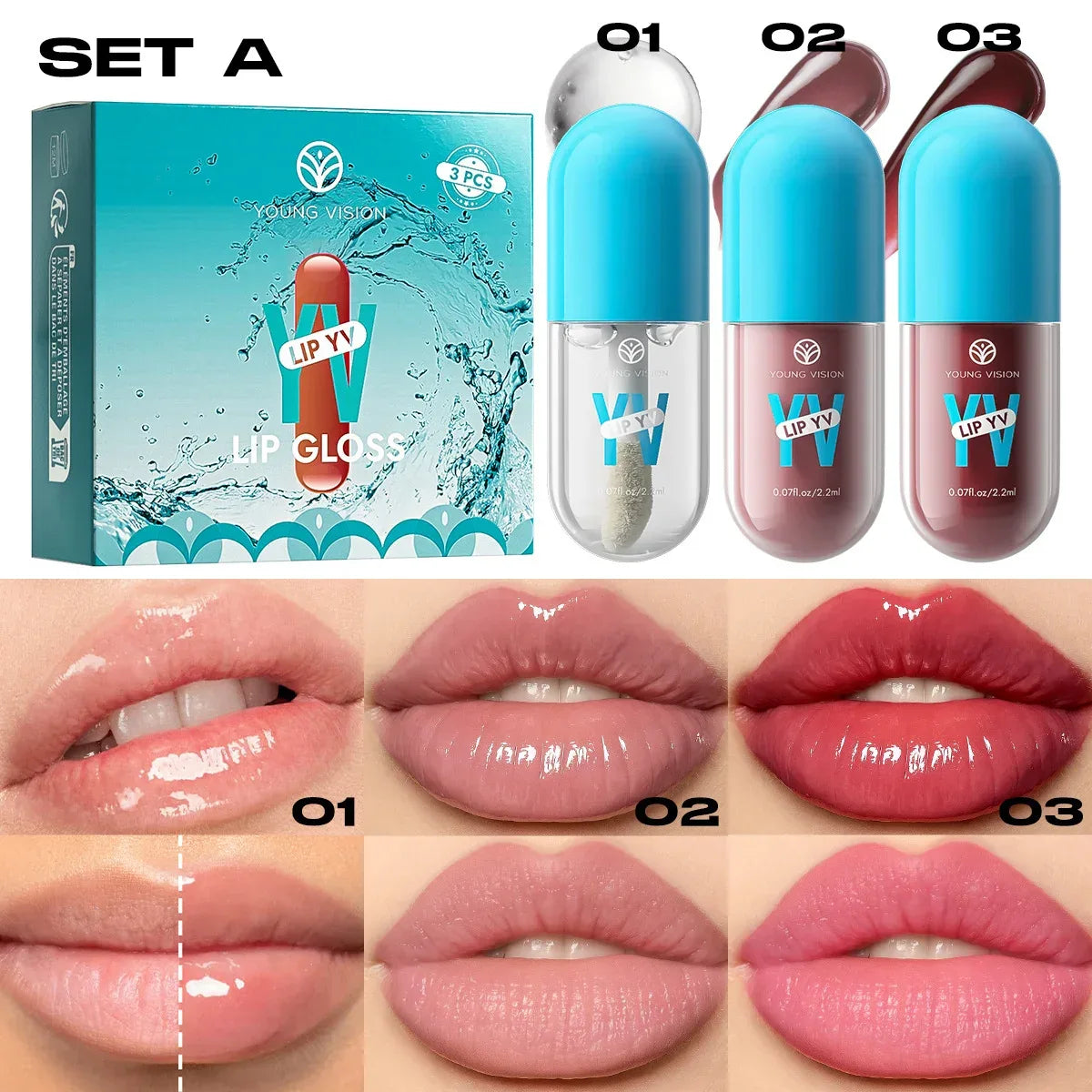 Mini Velvet Matte Lip Gloss Set, 4-Piece Non-Fading, Non-Stick Cup, Long-Lasting Fruit Scented Lip Tint, Smooth and Lightweight - My Vixen Vault