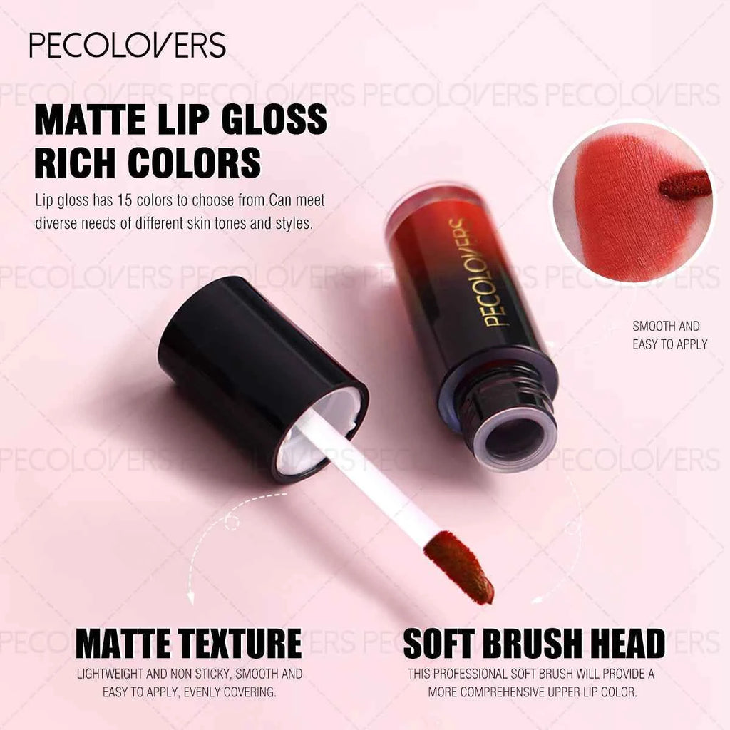Christmas 1PC Matte Velvet Liquid Lipstick - Non-Sticky Waterproof, Ideal Gift