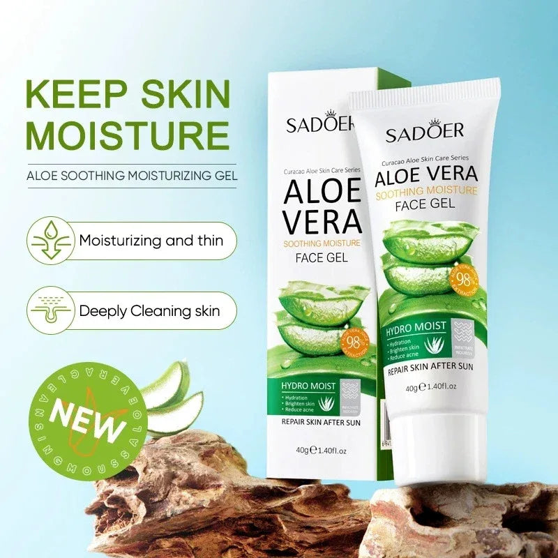 SADOER Aloe Vera Gel for Anti Acne & Hydrating Face Care. - 