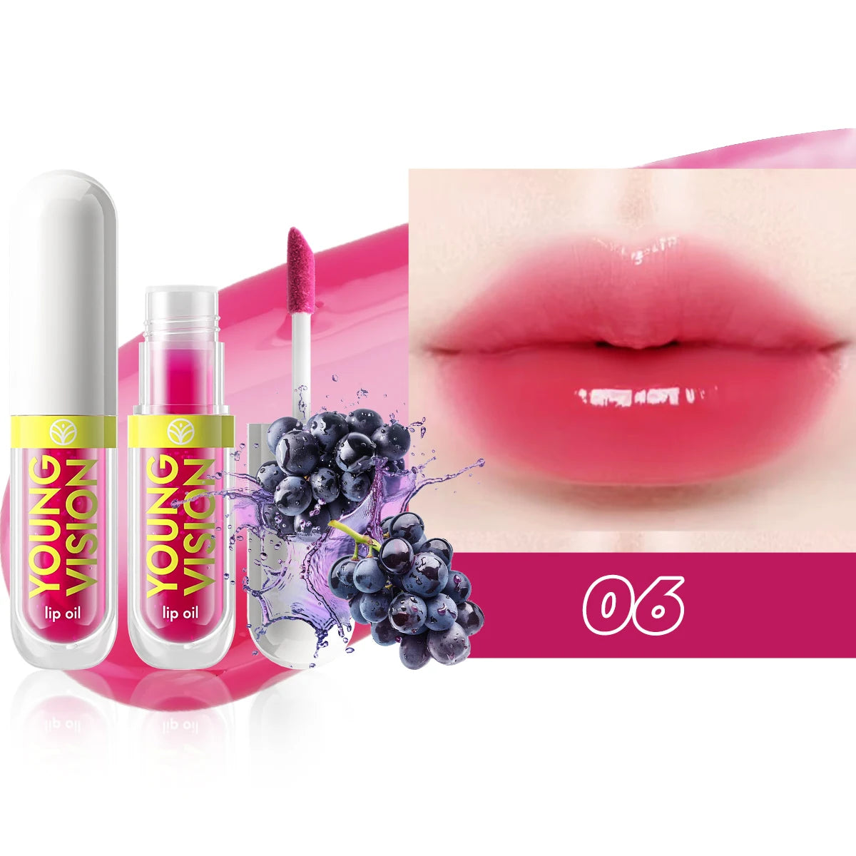 6 Color-Changing Lip Gloss  Fruity Scent Moisturizing and Long-Lasting Smooth Hydrating Temperature-Activated Lip tint - Beauty Collection Studio