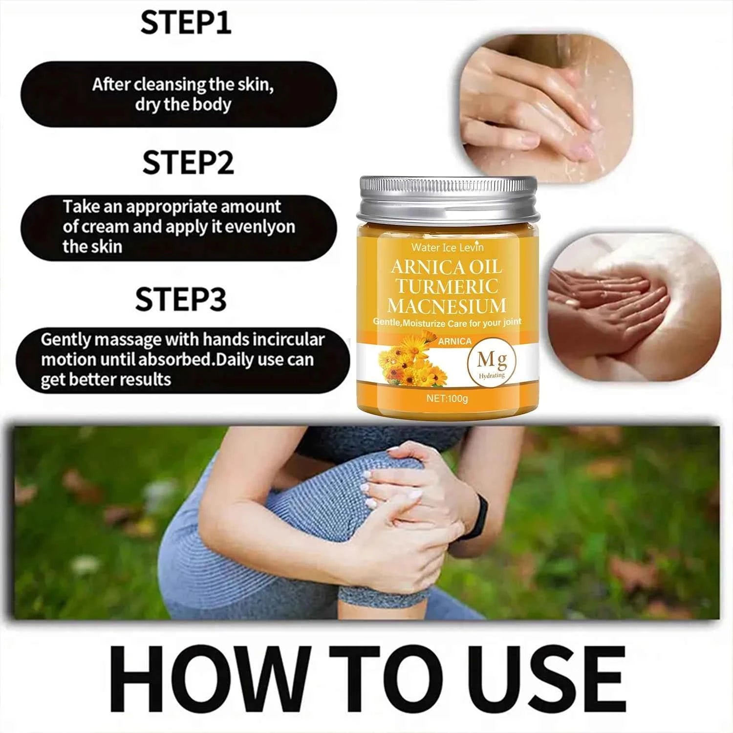 Arnica & Magnesium Joint Cream with Turmeric | Gentle Hydration for Daily Comfort | Winter Joint Care